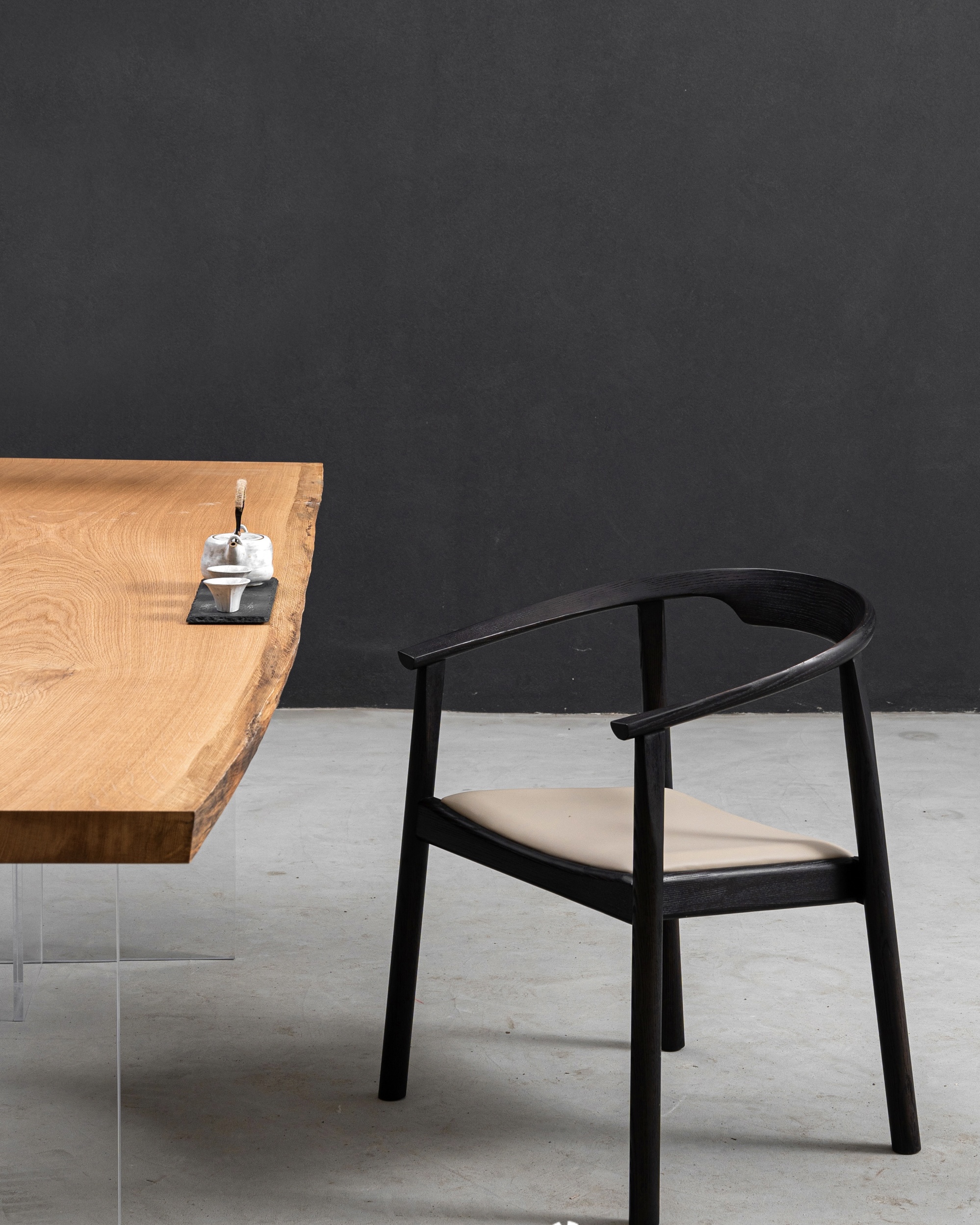 Jiuzuo Chair White Ash, full view