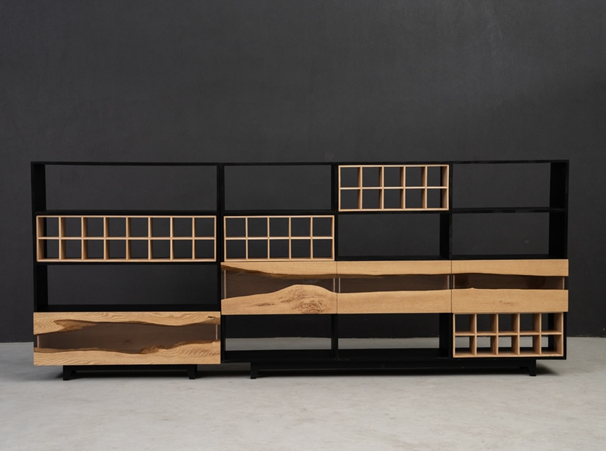 Chagu Display Shelf, L105 and L198 sizes shown together, view 1