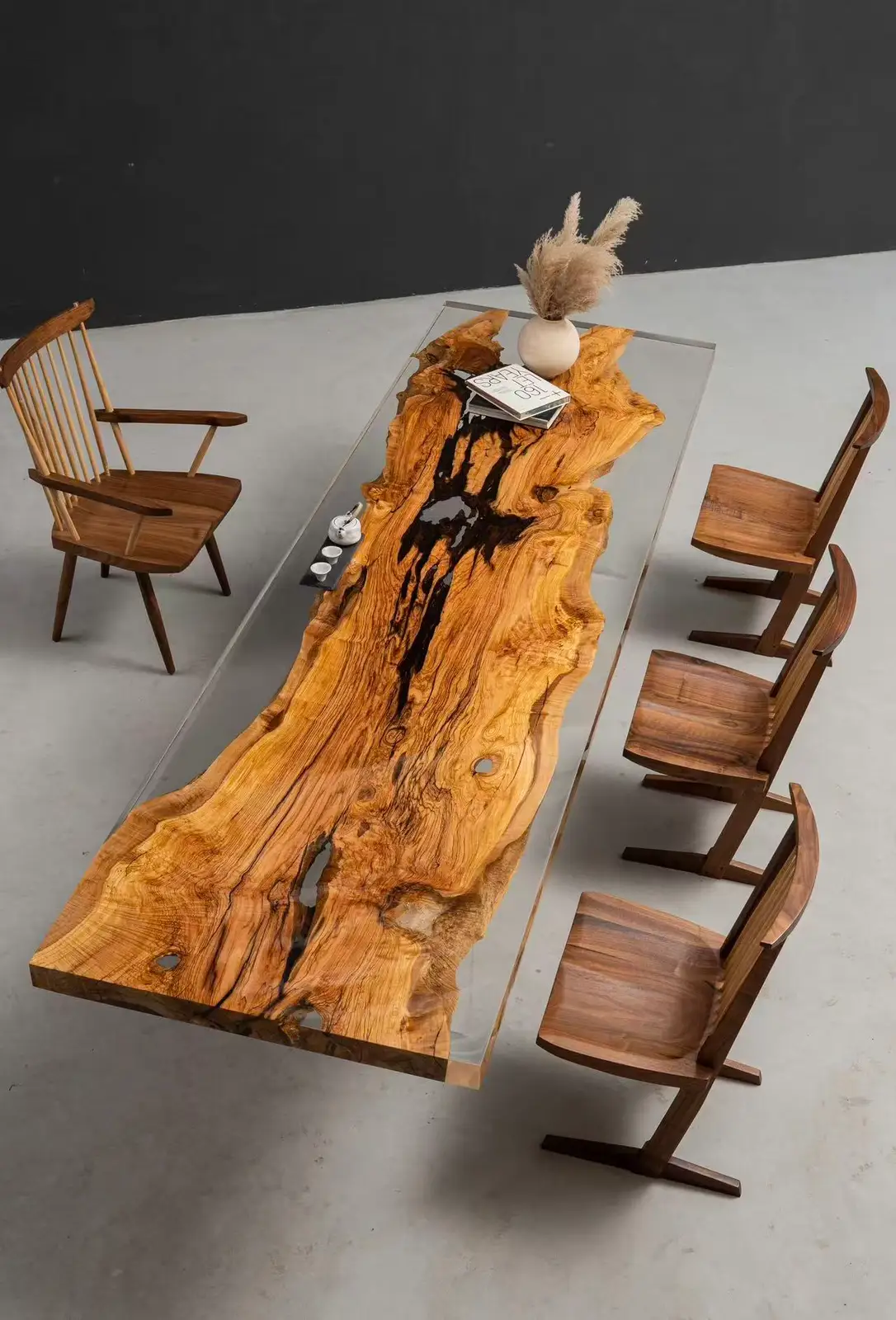 Italian Olive Wood IOW-006, full slab view