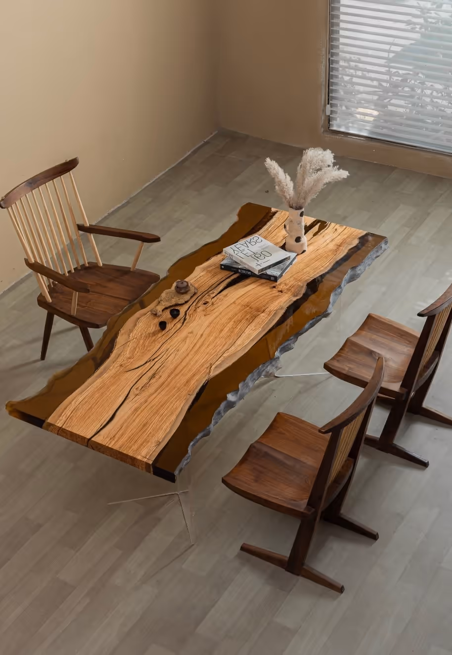 Italian Olive Wood IOW-007, full slab view